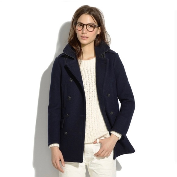 J. Crew Black Wool Peacoat Thinsulate® quilted lining